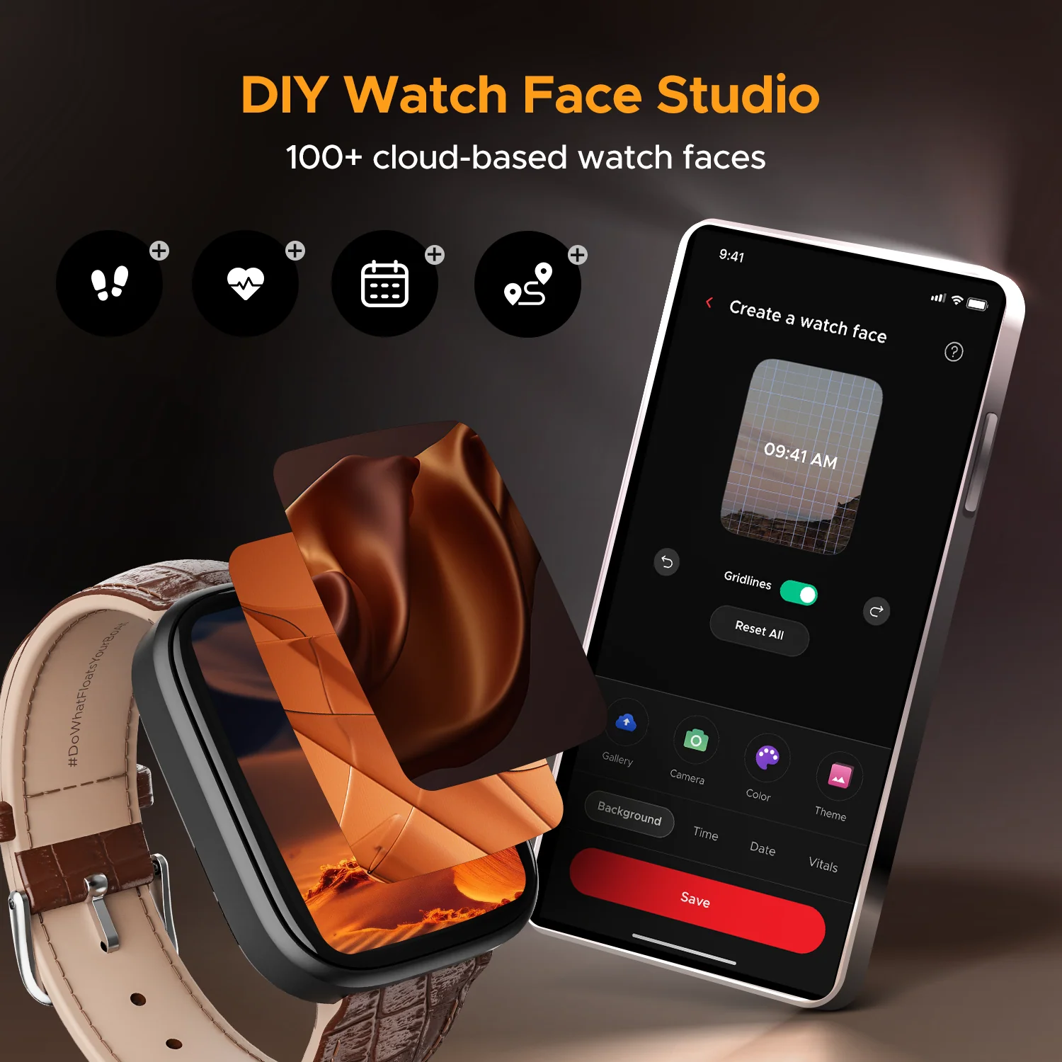 boAt Ultima Chronos | Smartwatch with 1.96" (4.97cm) AMOLED Display, BT Calling, Crest OS+, 100+ Watch Faces - Image 9