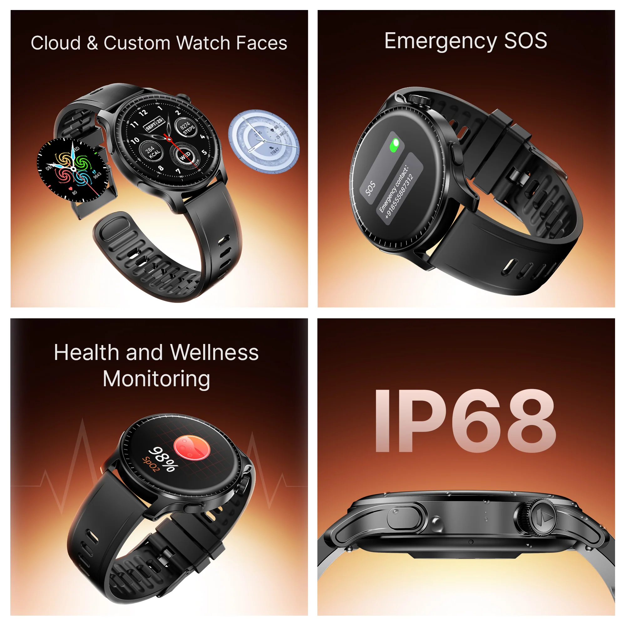 boAt Ultima Prime | Smartwatch with 1.43" AMOLED Display, Cloud Watch Faces, Emergency SOS, BT Calling, Functional Crown - Image 13