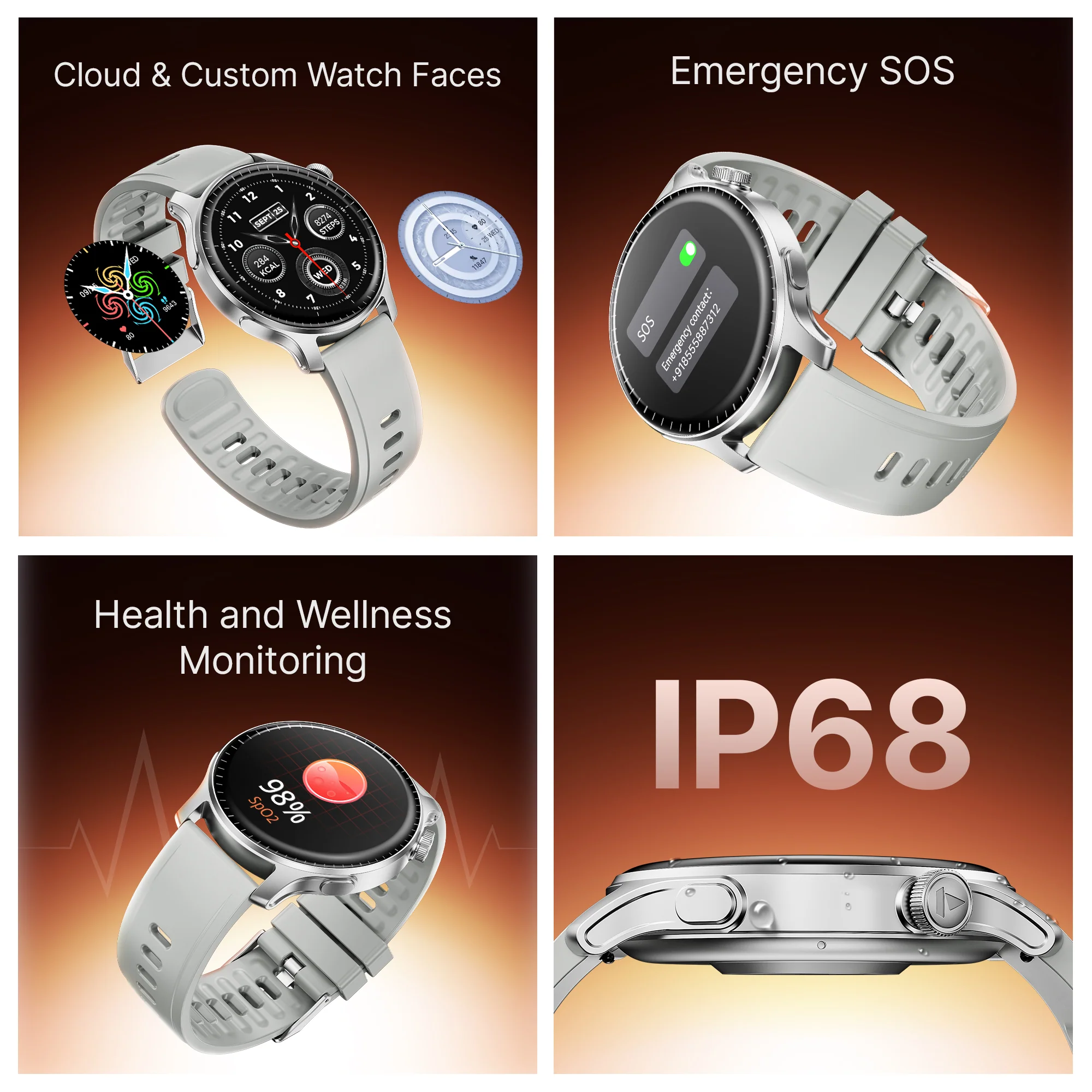 boAt Ultima Prime | Smartwatch with 1.43" AMOLED Display, Cloud Watch Faces, Emergency SOS, BT Calling, Functional Crown - Image 68