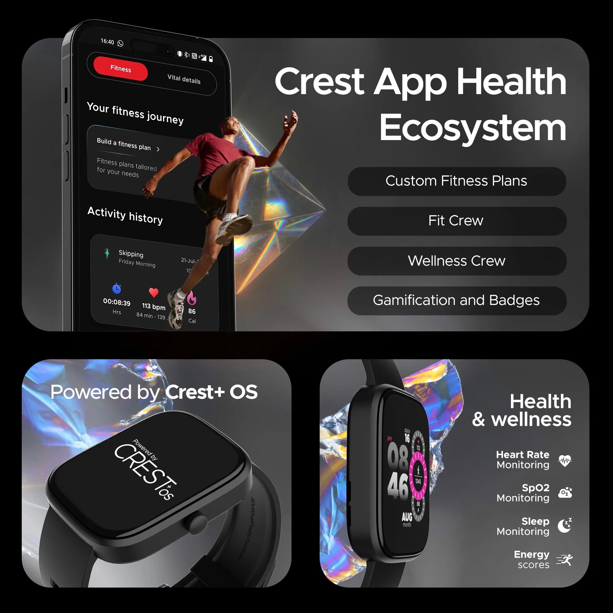 boAt Ultima Prism | Smartwatch with 1.96" (4.97cm) AMOLED Display, BT Calling, 700+ active modes, Watch Face Studio - Image 10