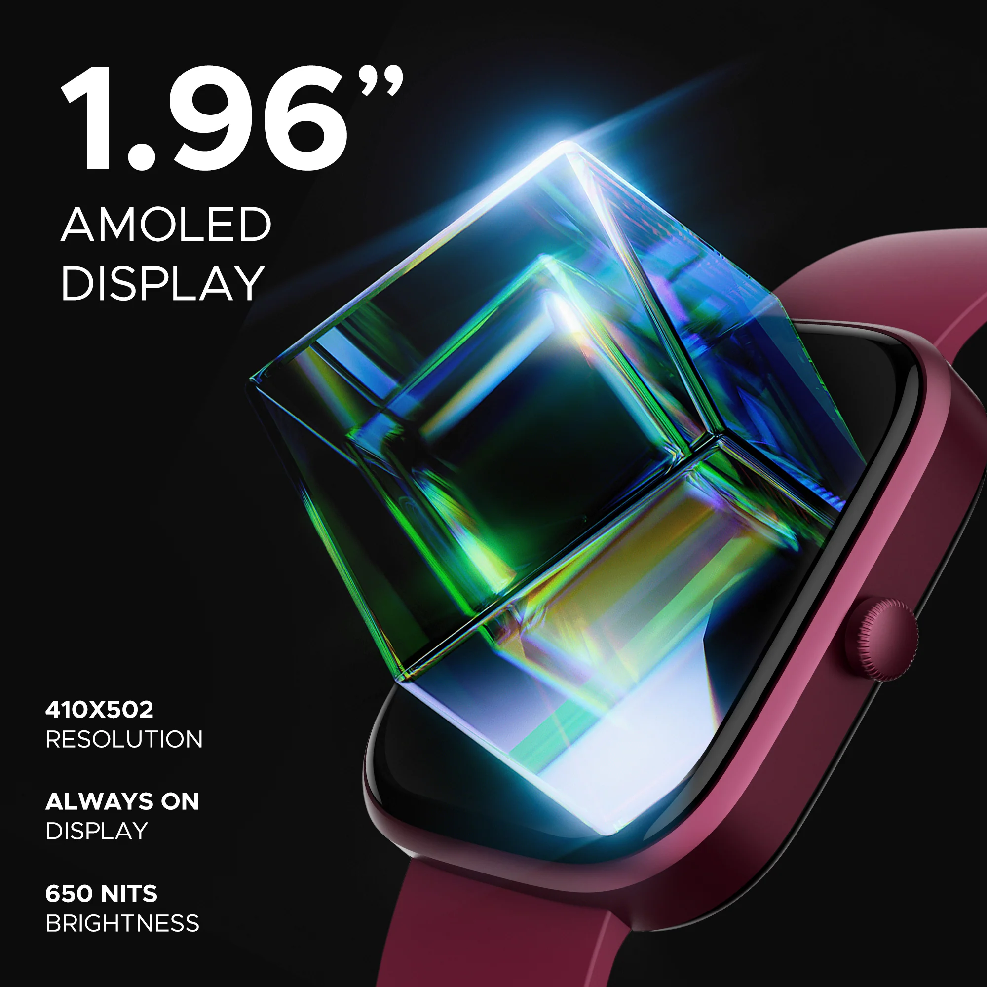 boAt Ultima Prism | Smartwatch with 1.96" (4.97cm) AMOLED Display, BT Calling, 700+ active modes, Watch Face Studio - Image 18