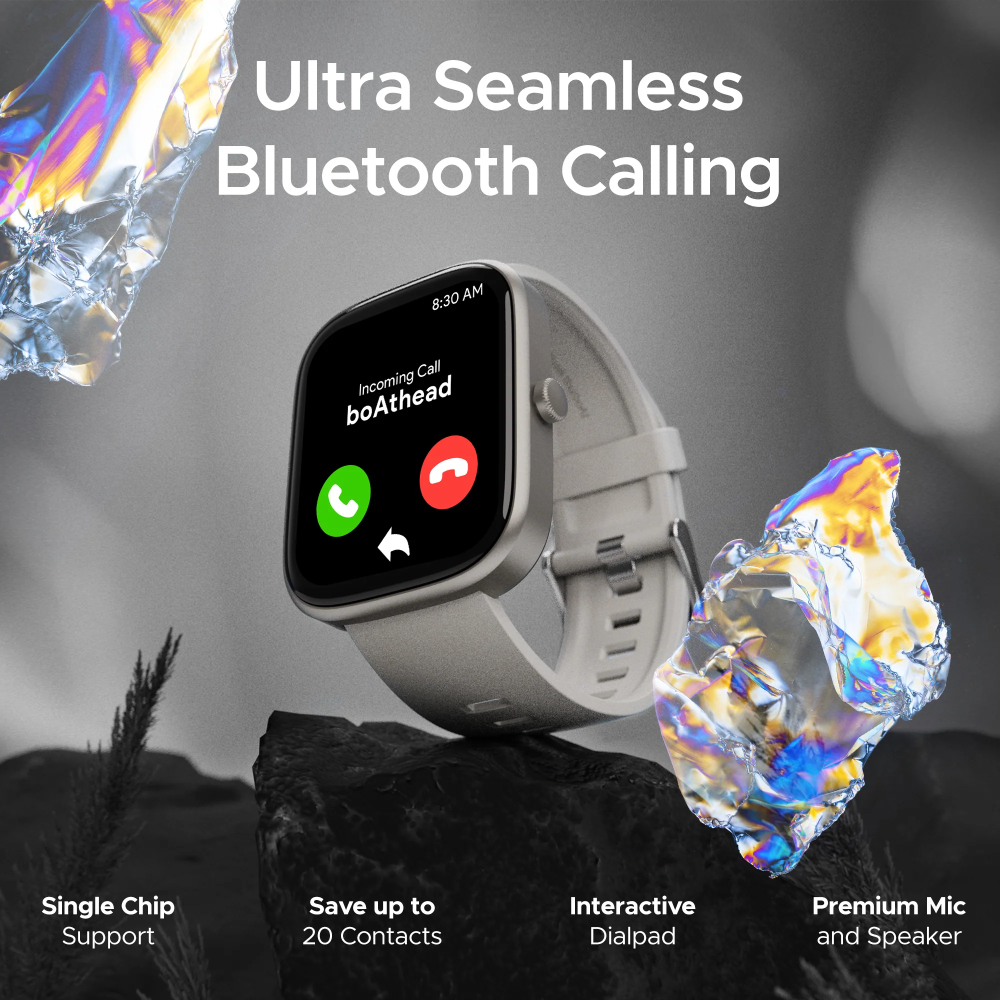 boAt Ultima Prism | Smartwatch with 1.96" (4.97cm) AMOLED Display, BT Calling, 700+ active modes, Watch Face Studio - Image 7