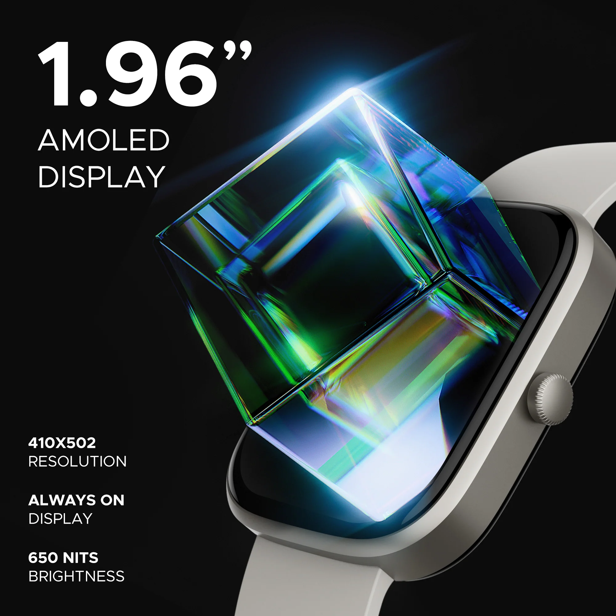 boAt Ultima Prism | Smartwatch with 1.96" (4.97cm) AMOLED Display, BT Calling, 700+ active modes, Watch Face Studio - Image 8