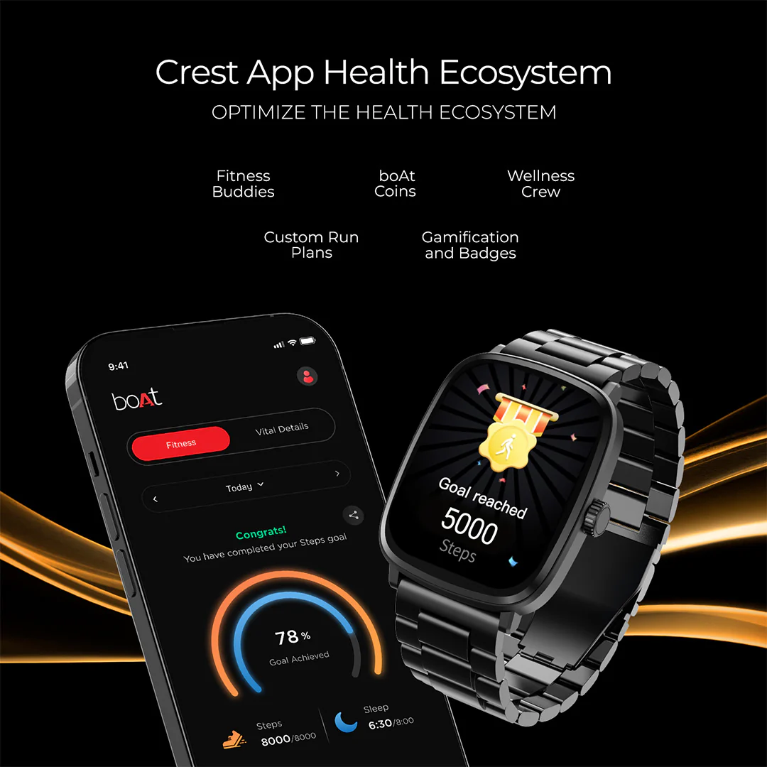 boAt Ultima Regal | Smartwatch with 2.01" Amoled Display, BT Calling, boAt Crest App, Multiple Sports Modes - Image 10