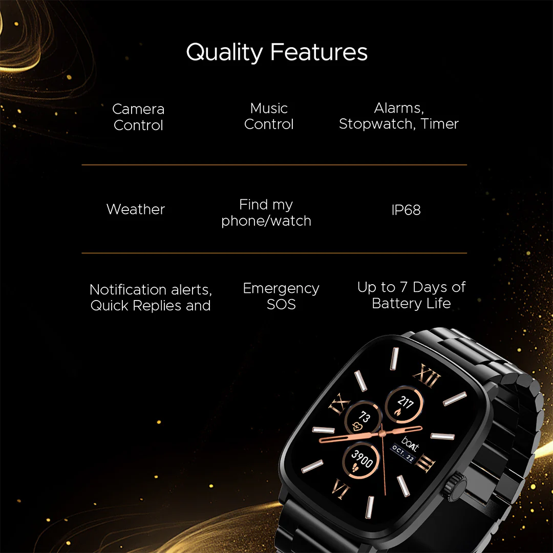 boAt Ultima Regal | Smartwatch with 2.01" Amoled Display, BT Calling, boAt Crest App, Multiple Sports Modes - Image 11