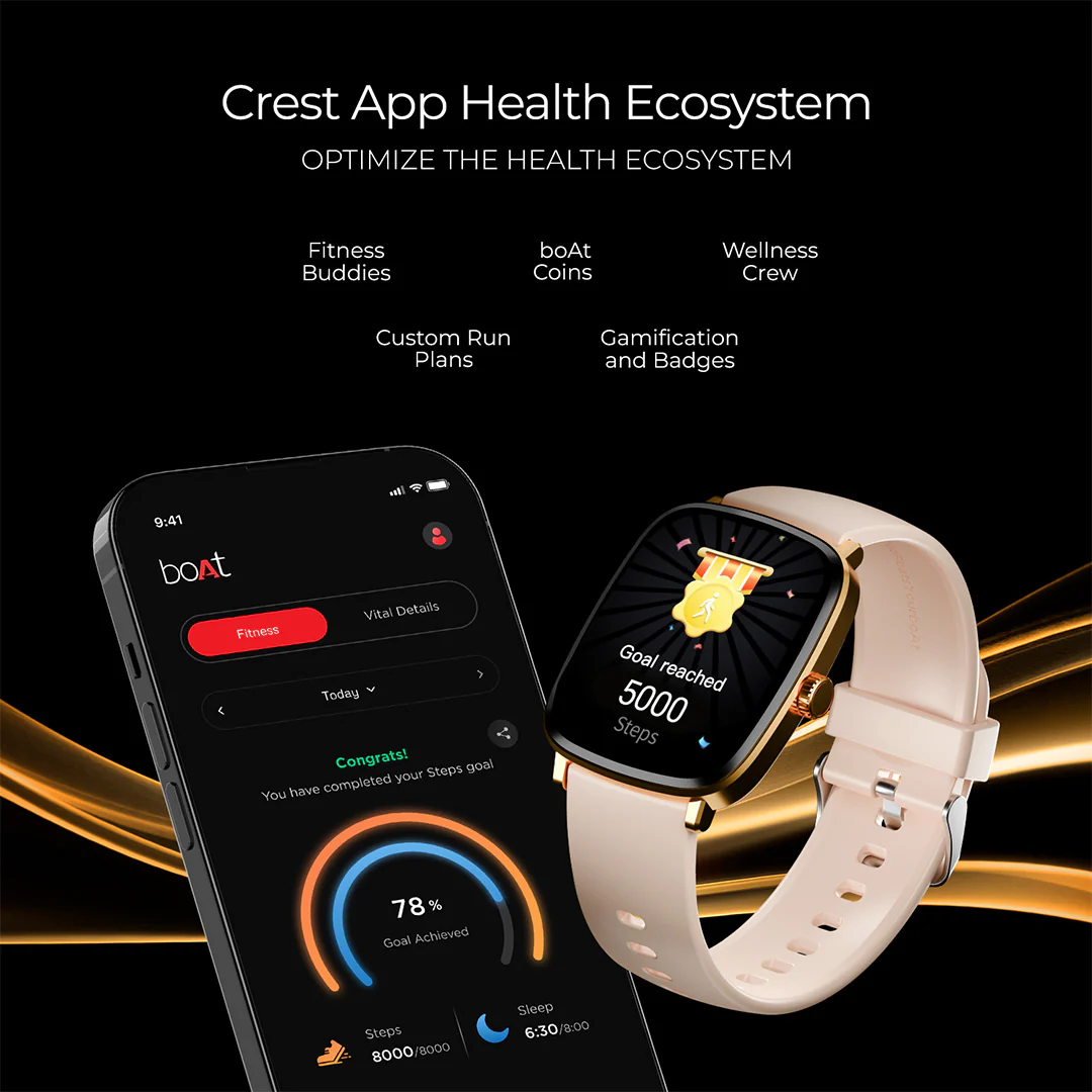 boAt Ultima Regal | Smartwatch with 2.01" Amoled Display, BT Calling, boAt Crest App, Multiple Sports Modes - Image 17