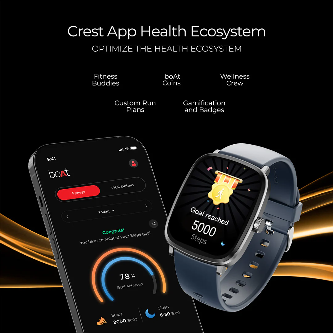 boAt Ultima Regal | Smartwatch with 2.01" Amoled Display, BT Calling, boAt Crest App, Multiple Sports Modes - Image 24