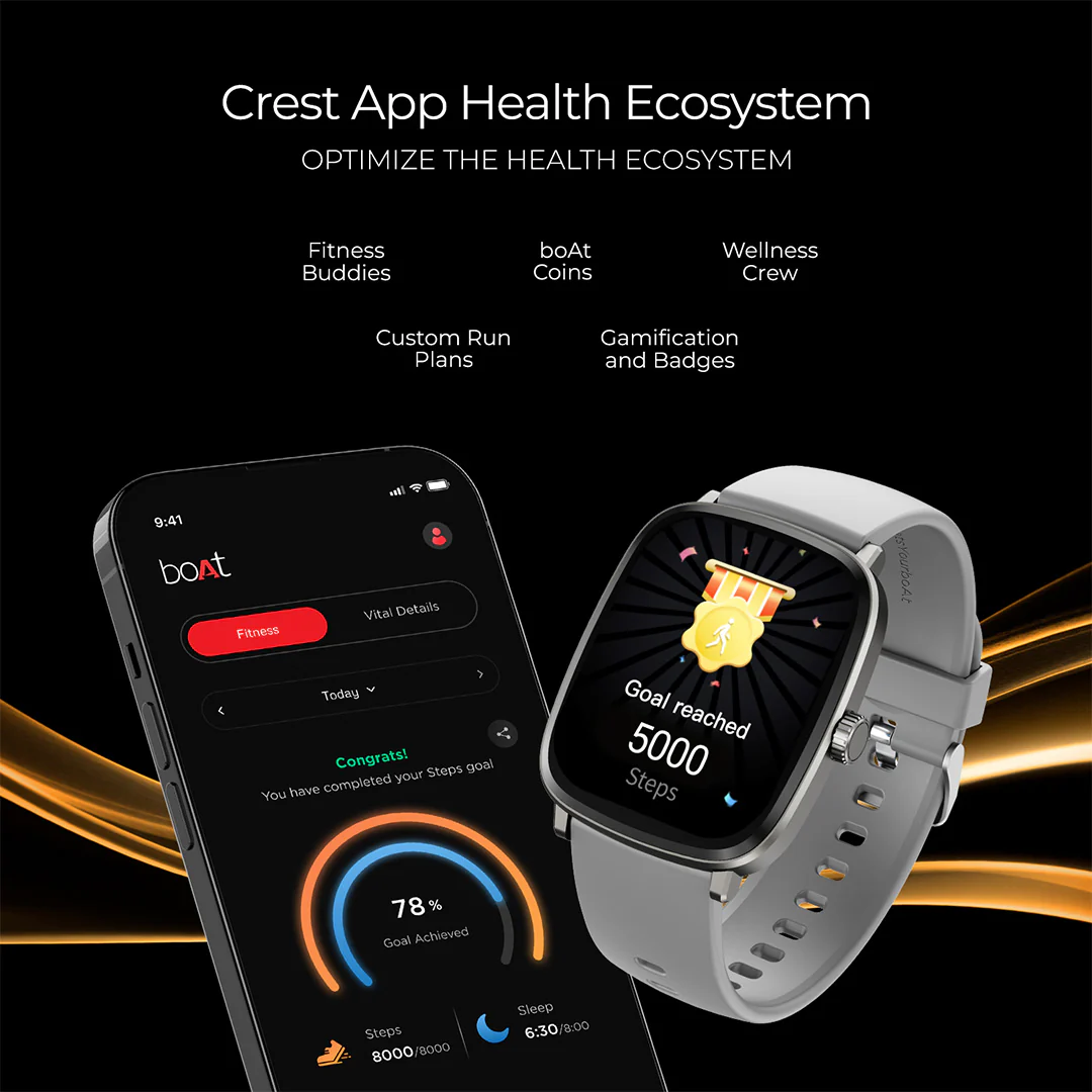 boAt Ultima Regal | Smartwatch with 2.01" Amoled Display, BT Calling, boAt Crest App, Multiple Sports Modes - Image 31