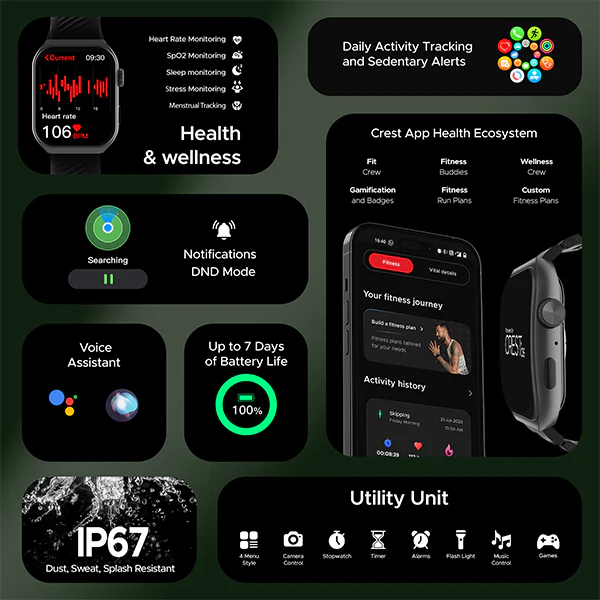 boAt Ultima Vogue | Smartwatch with 1.96" (4.97cm) AMOLED Display, BT Calling, 100+ Watch Faces, 100+ Active Modes - Image 29