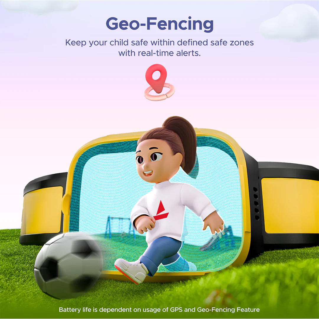 boAt Wanderer Smart | Premium Kids Smartwatch with 4G SIM and Wi-Fi Enabled, In-Built GPS, SOS Alerts, Geo Fencing - Image 5