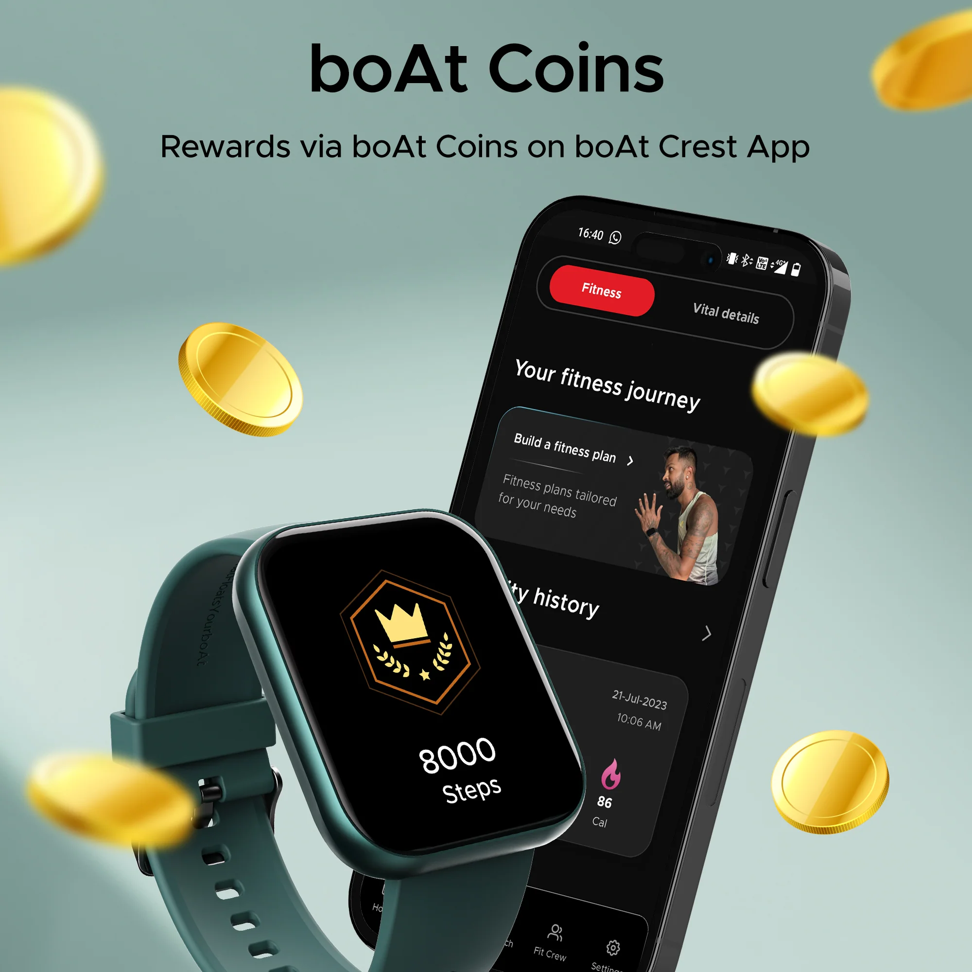 boAt Wave Active | Smart Watch with 1.96" (4.97 cm) HD Display, 700+ Active Modes, Crest App Health Ecosystem - Image 19