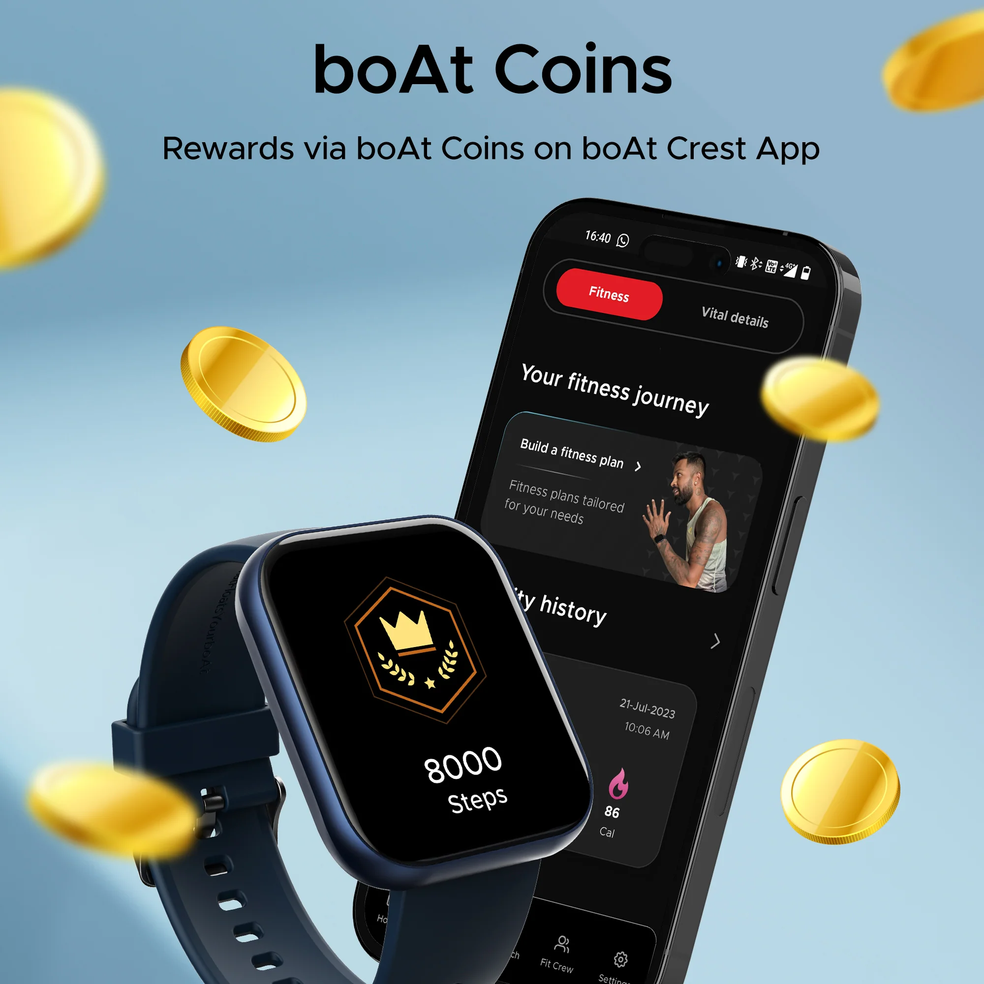 boAt Wave Active | Smart Watch with 1.96" (4.97 cm) HD Display, 700+ Active Modes, Crest App Health Ecosystem - Image 23