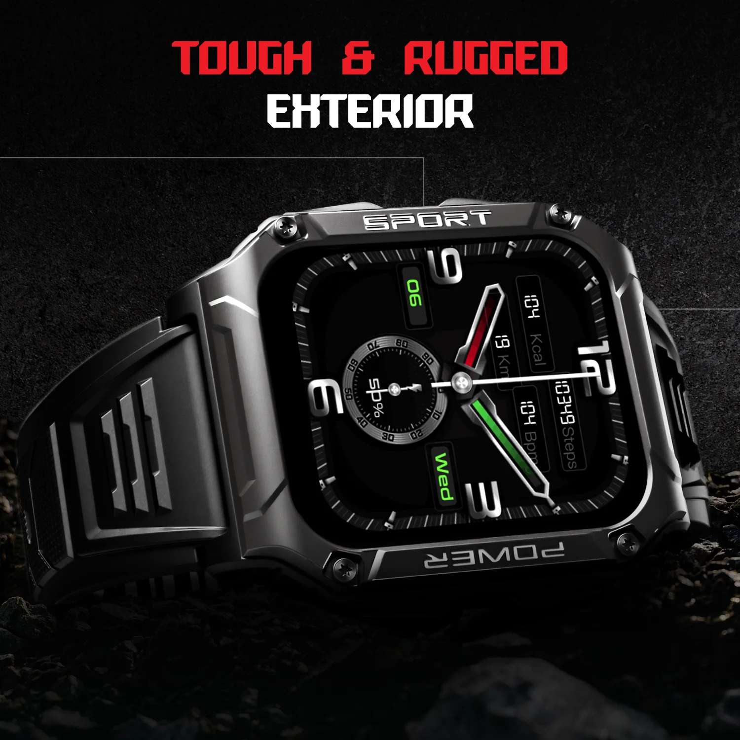 boAt Wave Armour 2 | Smartwatch with Bluetooth Calling, 1.96" (4.97cm) HD Display, 100+ Sports Mode, Up to 25 Days Battery - Image 7