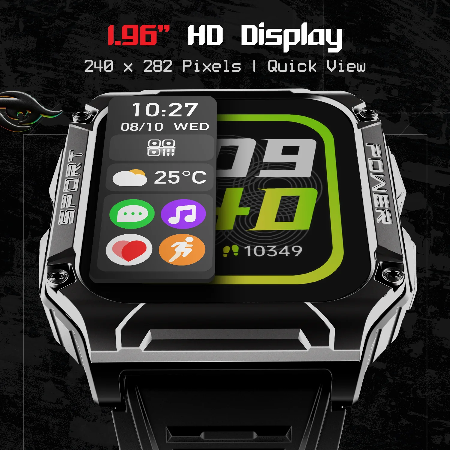 boAt Wave Armour 2 | Smartwatch with Bluetooth Calling, 1.96" (4.97cm) HD Display, 100+ Sports Mode, Up to 25 Days Battery - Image 8