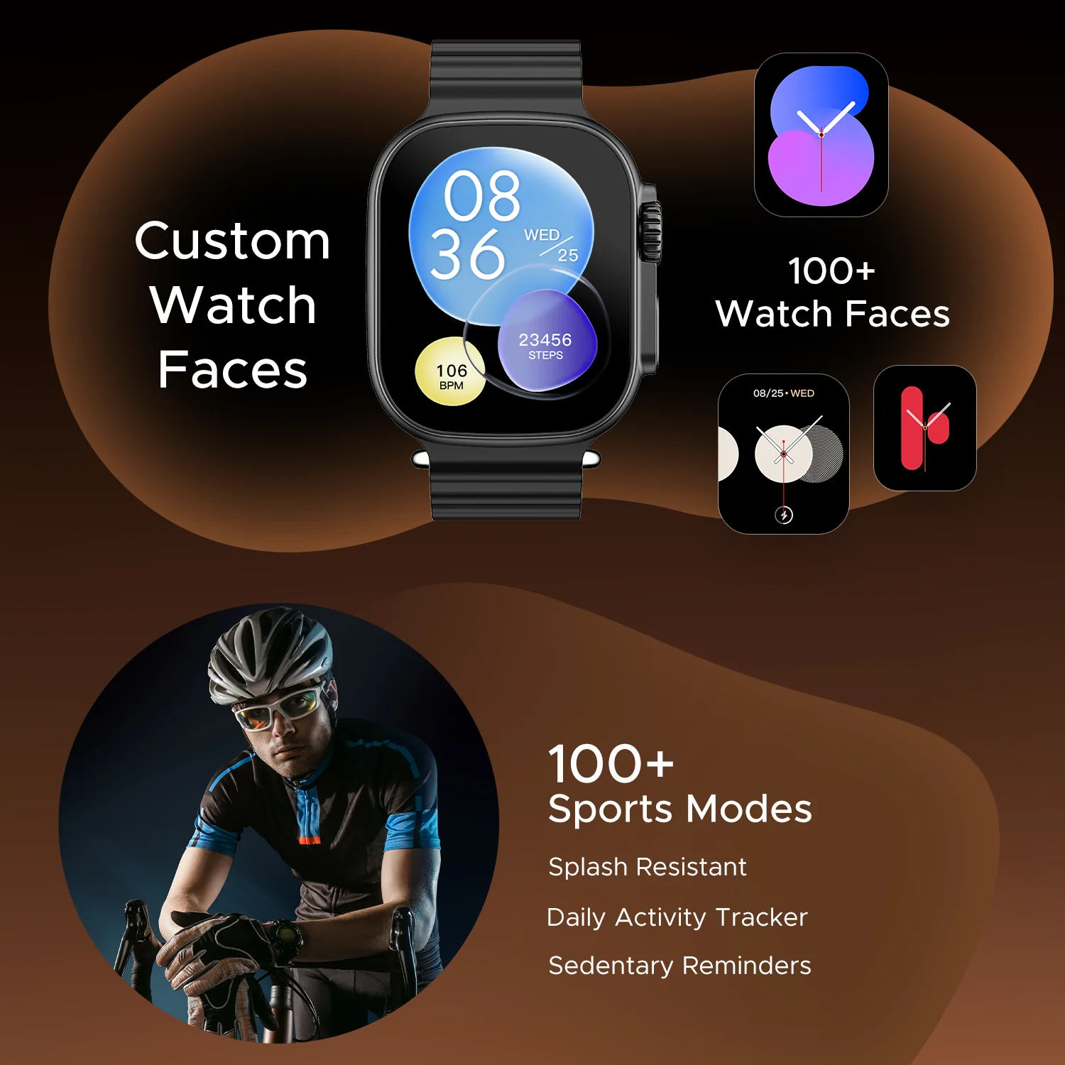 boAt Wave Aura | Smartwatch with 1.96" HD Display, 100+ Sports Modes, Functional Crown, Advanced BT Calling - Image 13