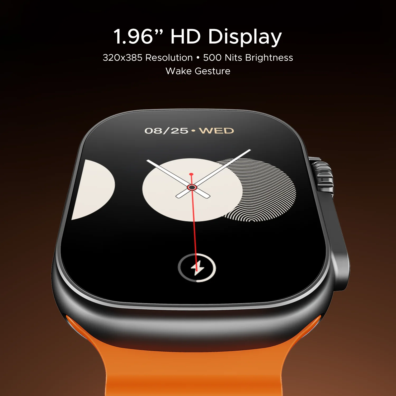 boAt Wave Aura | Smartwatch with 1.96" HD Display, 100+ Sports Modes, Functional Crown, Advanced BT Calling - Image 3