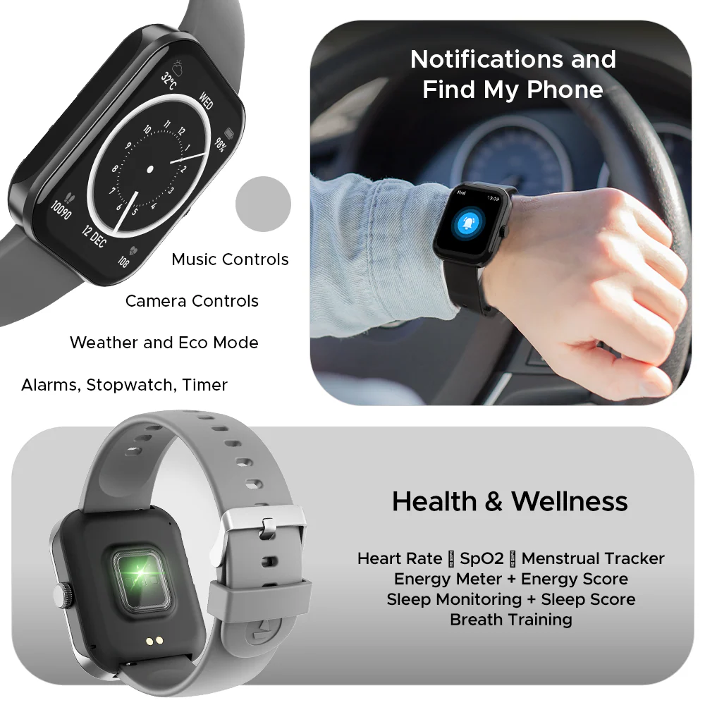 boAt Wave Cosmos Max | Smartwatch with 2" (5.08cm) Big HD Display, BT Calling, Custom Ringtones, 100+ Watch Faces, Vibrations & DND Mode - Image 10