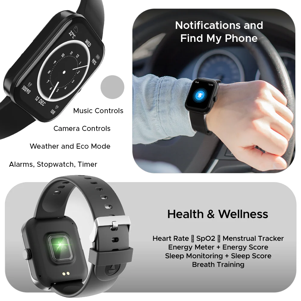 boAt Wave Cosmos Max | Smartwatch with 2" (5.08cm) Big HD Display, BT Calling, Custom Ringtones, 100+ Watch Faces, Vibrations & DND Mode - Image 7