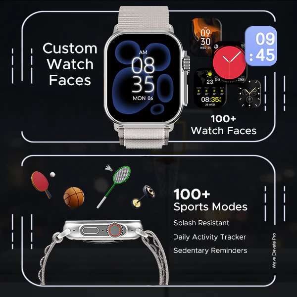 boAt Wave Elevate Pro | Smartwatch with 1.96" AMOLED Display, Premium Metal Body, Bluetooth Calling, IP67 Rating - Image 15