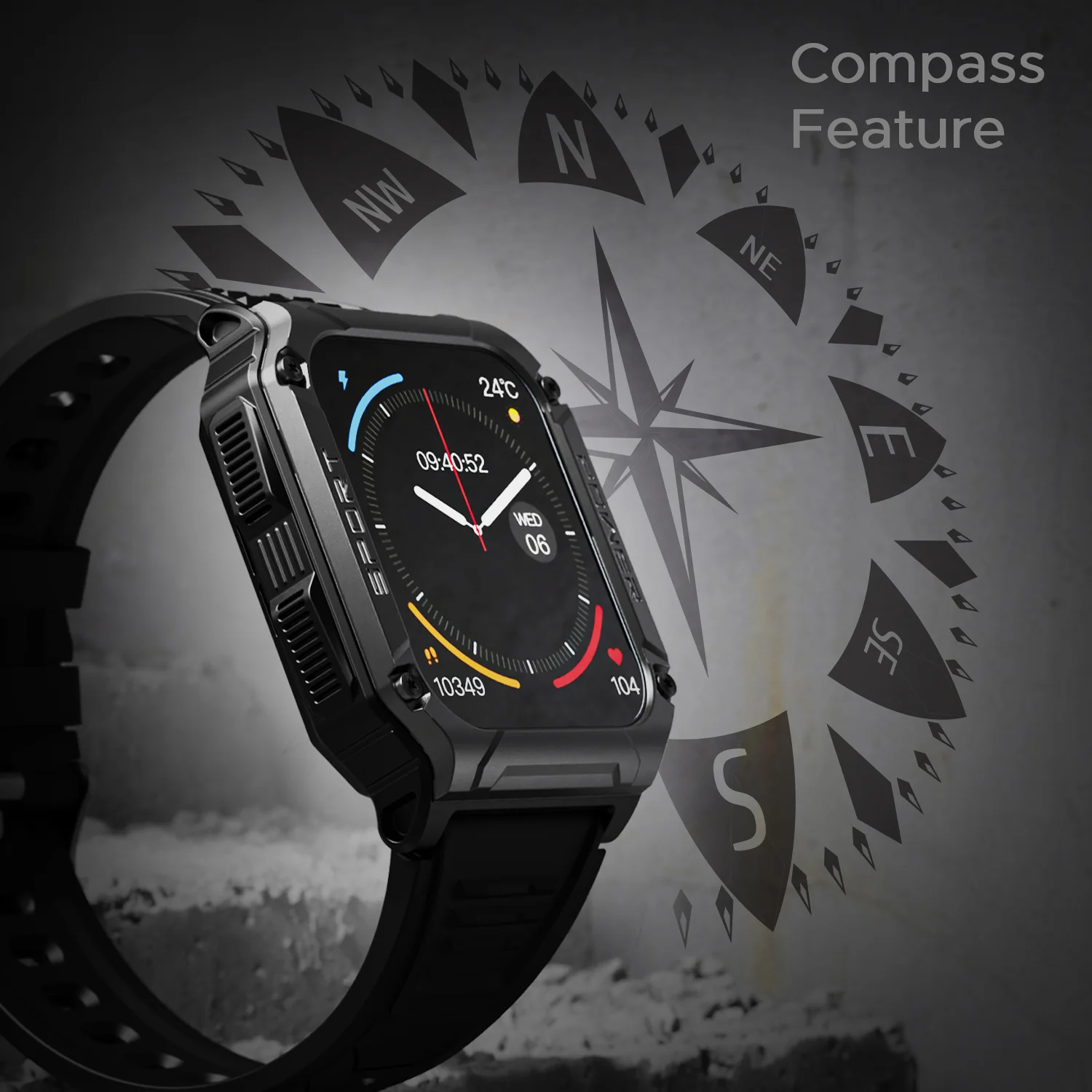 boAt Wave Force 2 | Smart Watch with 1.96" (4.97cm) HD Display, BT Calling, Built-in compass, SpO2 & Heart rate Monitoring - Image 8