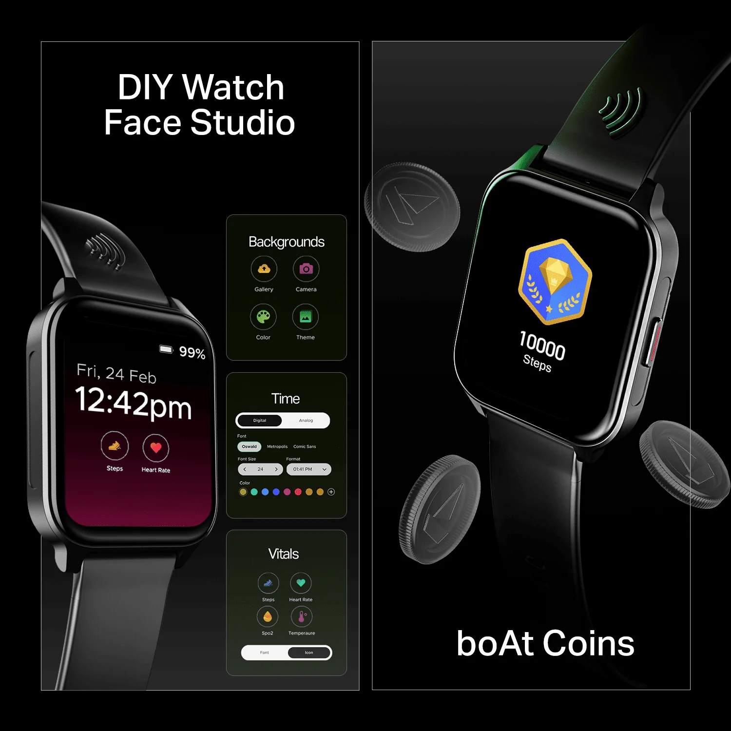 boAt Wave Fortune | NFC Tap & Pay Smartwatch 1.96" HD Display, 100+ Sports Modes & Custom Watch Faces - Image 8