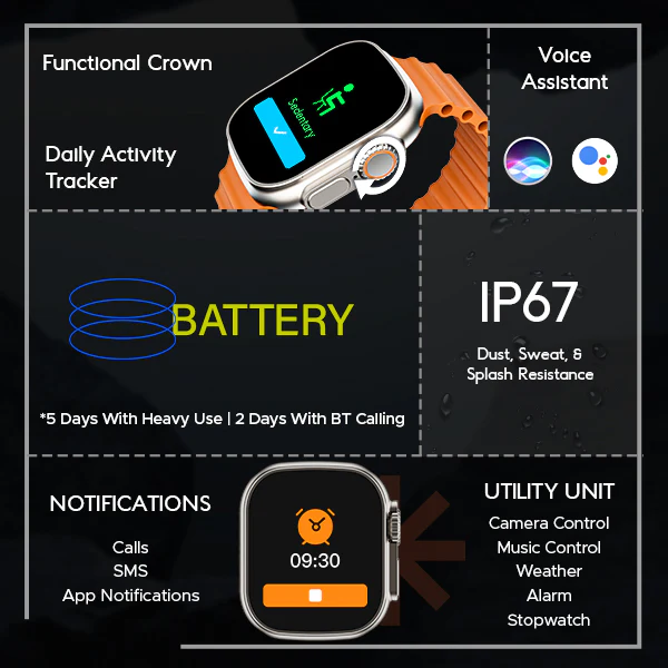 boAt Wave Genesis | Smartwatch with 1.96" (4.97cm) Big HD Display, BT Calling, Luxurious Metal Body, Functional Crown - Image 23