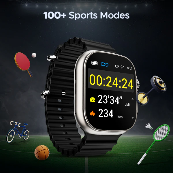 boAt Wave Genesis | Smartwatch with 1.96" (4.97cm) Big HD Display, BT Calling, Luxurious Metal Body, Functional Crown - Image 6