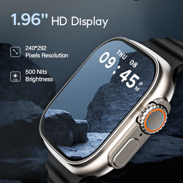 boAt Wave Genesis | Smartwatch with 1.96" (4.97cm) Big HD Display, BT Calling, Luxurious Metal Body, Functional Crown - Image 9