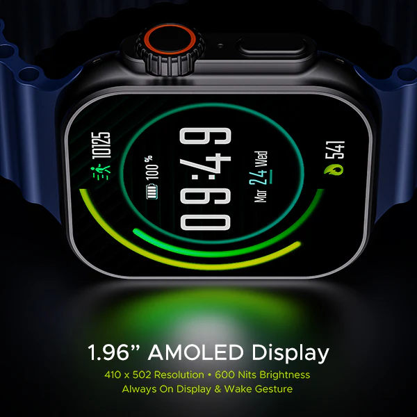 boAt Wave Genesis Pro | Smartwatch with 1.96" AMOLED Display, Premium Metal Body, Bluetooth Calling, SpO2 Monitoring - Image 11