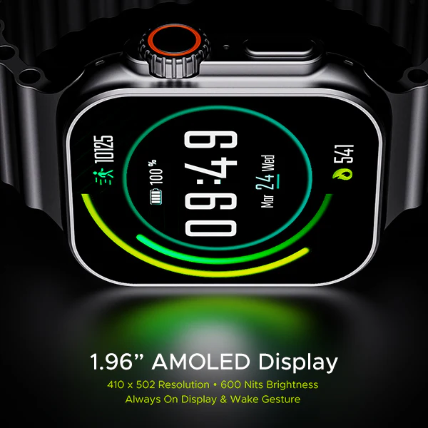 boAt Wave Genesis Pro | Smartwatch with 1.96" AMOLED Display, Premium Metal Body, Bluetooth Calling, SpO2 Monitoring - Image 5
