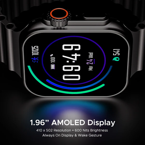 boAt Wave Glory Pro | Smartwatch with 1.96" AMOLED Display, Premium Metal Body, Bluetooth Calling, SpO2 monitoring - Image 3