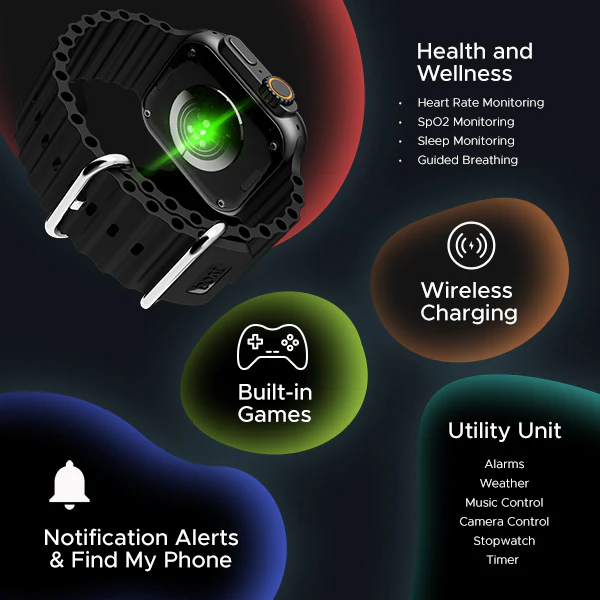 boAt Wave Glory Pro | Smartwatch with 1.96" AMOLED Display, Premium Metal Body, Bluetooth Calling, SpO2 monitoring - Image 8