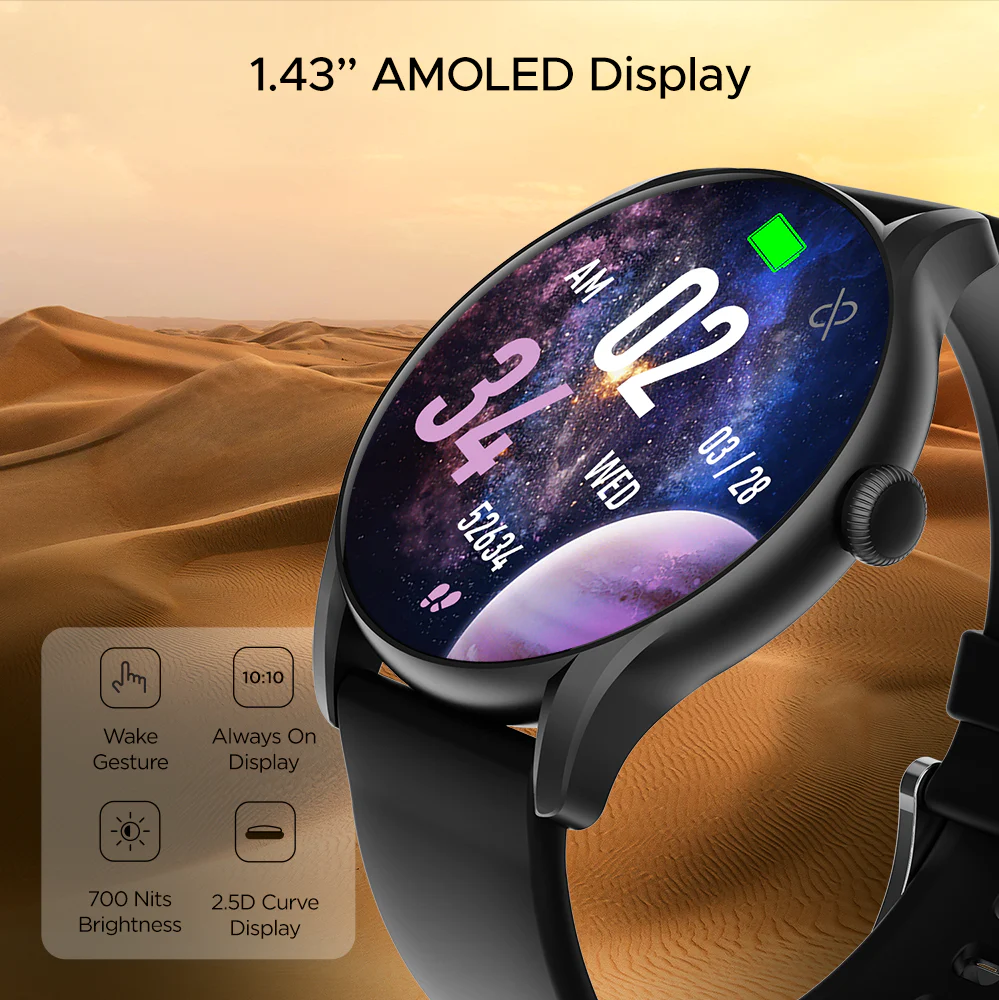 boAt Primia Ace | Smartwatch with 1.43" (3.63cm) Amoled Display, BT Calling, 100+ Sports Modes, Up to 10 Days Battery - Image 10