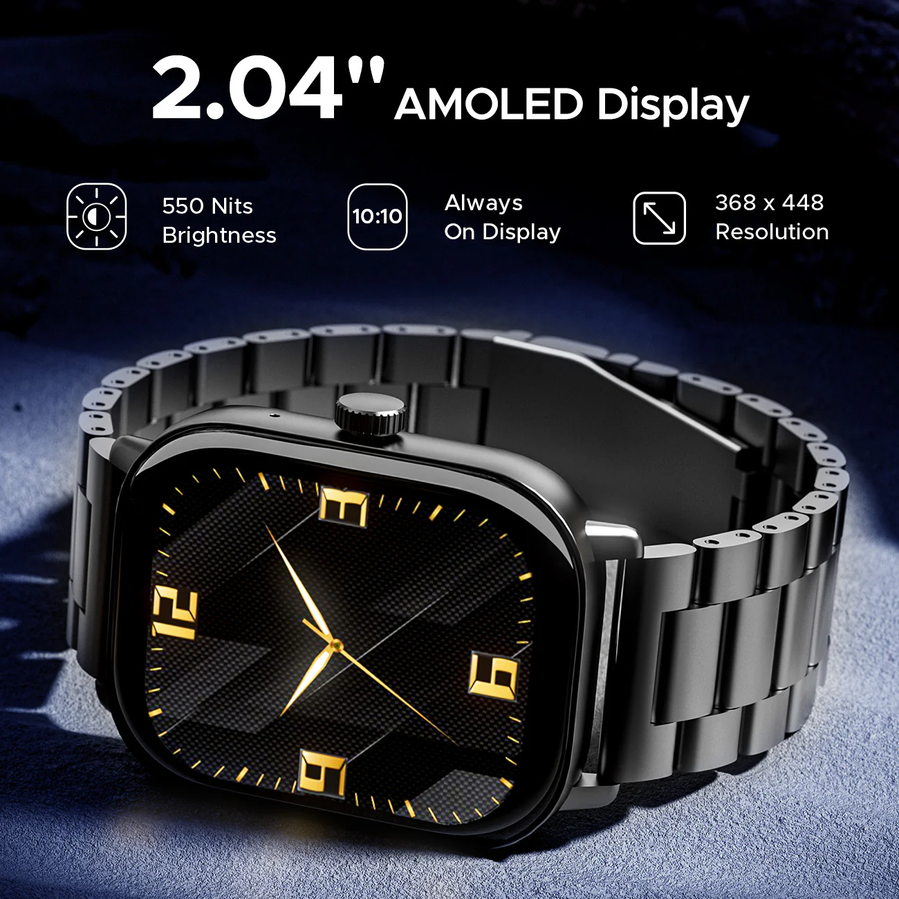 boAt Wave Spectra | Smartwatch with 2.04" AMOLED Display, Animated Watch Faces, 100+ Sports Modes, IP68 Dust Resistance - Image 4