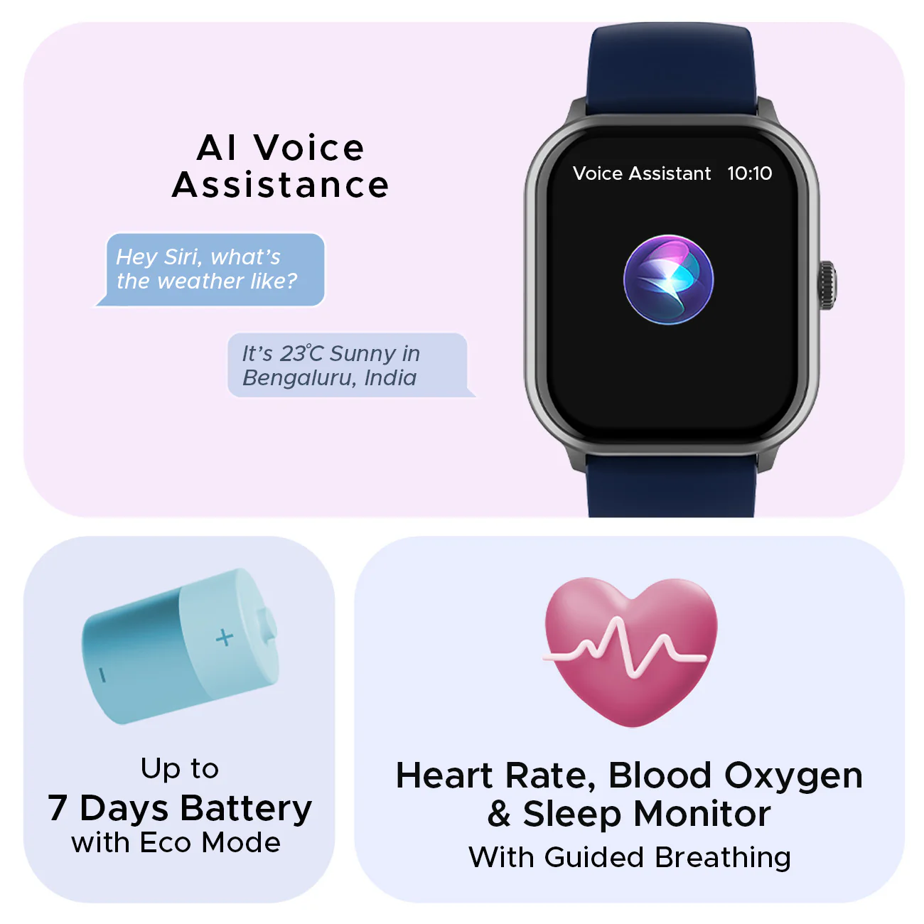 boAt Wave Spin Voice | Smartwatch with 1.85" HD Display, 100+ Sports Modes, Functional Crown, Built-in-games - Image 14
