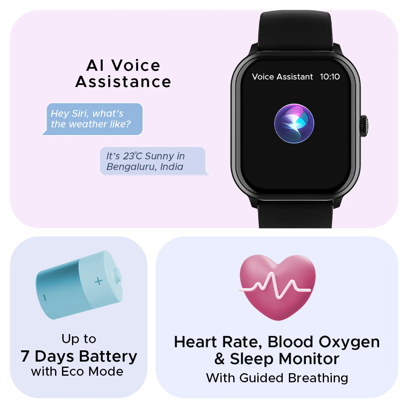 boAt Wave Spin Voice | Smartwatch with 1.85" HD Display, 100+ Sports Modes, Functional Crown, Built-in-games - Image 8