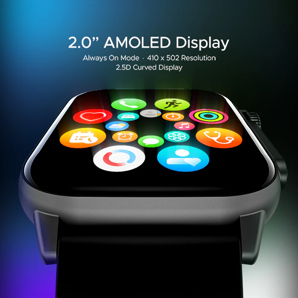 boAt Wave Vivid | Premium 2.0" (5.08 cm) AMOLED Display Smartwatch with BT Calling, 100+ Sports Modes, SpO2 Measurement - Image 5