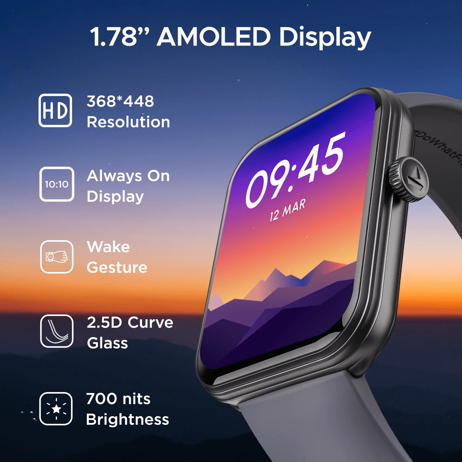 boAt Xtend Plus | Smartwatch with 700 Nits, 1.78" (4.52cm) AMOLED Display , BT Calling, 100+ Sports Modes, IP68 water Resistance - Image 11