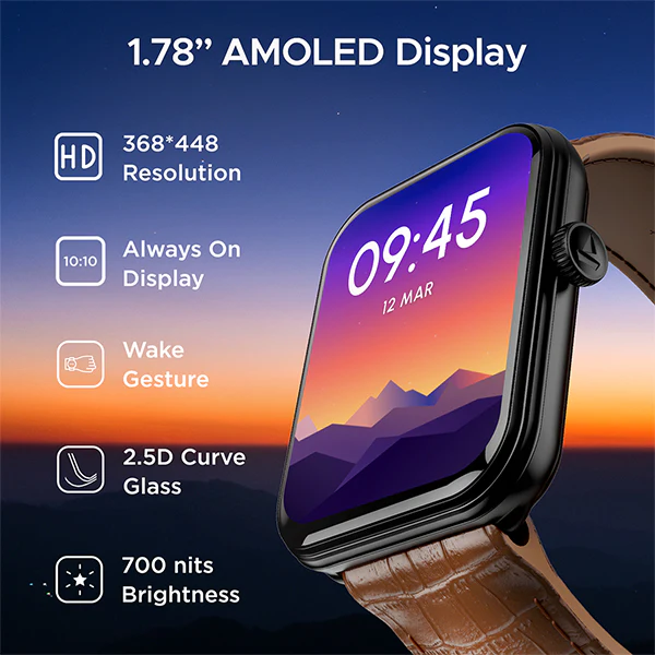boAt Xtend Plus | Smartwatch with 700 Nits, 1.78" (4.52cm) AMOLED Display , BT Calling, 100+ Sports Modes, IP68 water Resistance - Image 27