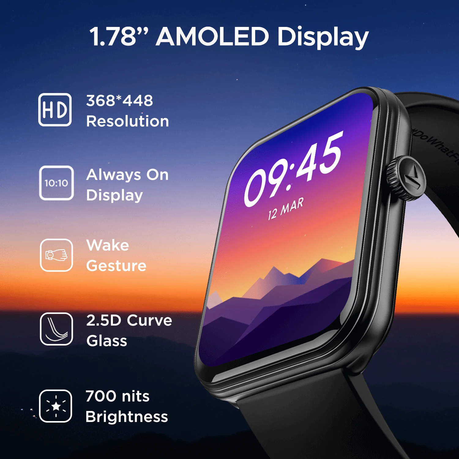 boAt Xtend Plus | Smartwatch with 700 Nits, 1.78" (4.52cm) AMOLED Display , BT Calling, 100+ Sports Modes, IP68 water Resistance - Image 7